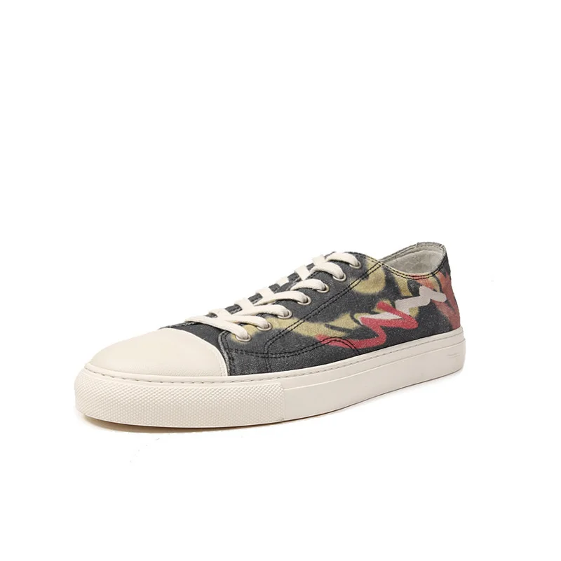 

Luxury brand genuine Bodi 2023 New Fashion Spring and Summer Canvas Men's Graffiti Korean Versatile Casual Shoes