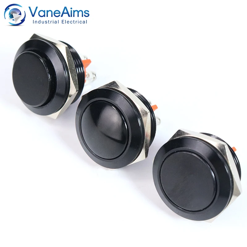 

22mm Momentary Push Button Switch without Fixation 1NC Self-reset Waterproof Metal Electric Switches NC Normally Closed VaneAims