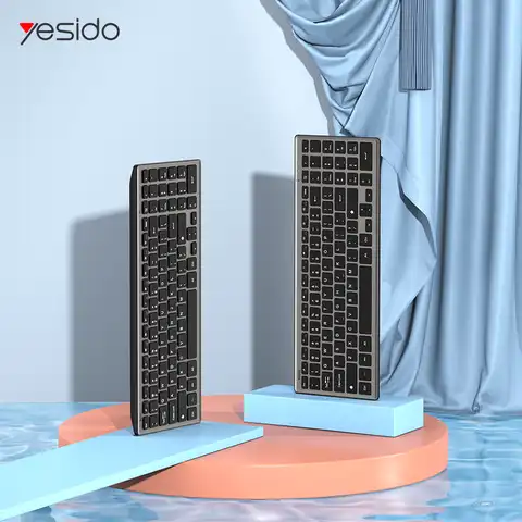 Беспроводная клавиатура Yesido 2,4G, ультратонкая портативная беспроводная клавиатура для планшетного ноутбука, совместимая с Windows Mac OS