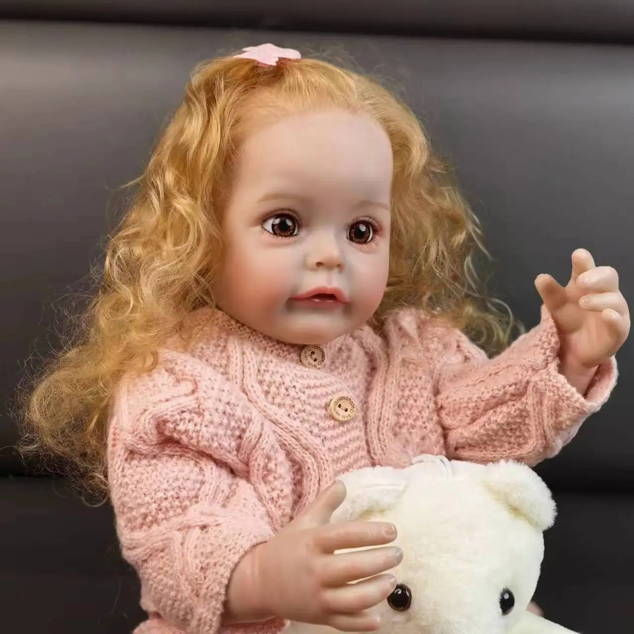 55 см полностью силиконовая кукла Reborn Baby с золотистыми волосами этнические куклы