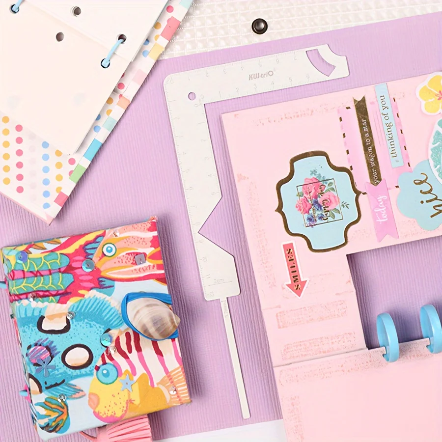 Высокоточная линейка 5 в 1 для скрапбукинга и рукоделия из нержавеющей стали