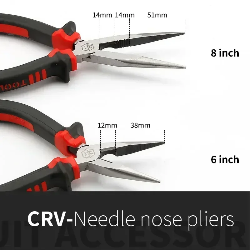 Пресс-дюймовые плоскогубцы ванадиевый 1 шт. 6/8 игольчатый инструмент ручная ручка