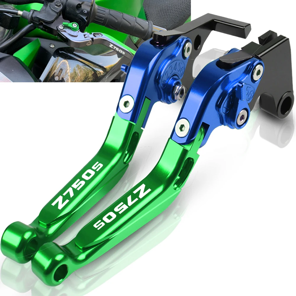 

For Kawasaki Z750S Z-750S 2006 2007 2008 Motorcycle Z750 S Adjustable Foldable Brake Clutch Lever Adapter Handle With logo