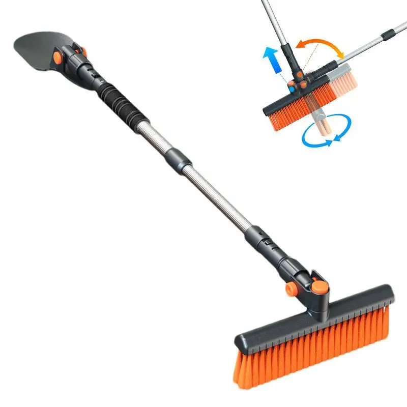 

Снежная щетка для автомобиля, выдвижной скребок для льда, щетка для снега для автомобиля, снег для удаления льда, Снежная метла с поворотной щеткой на 360 градусов