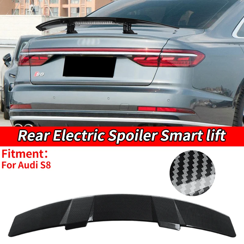 

Car Electric Rear Spoiler Wing Trunk Tail Remote Control Modification Accessorie ABS For Audi S8 2007 09 13 15 17 18 20 21 2022