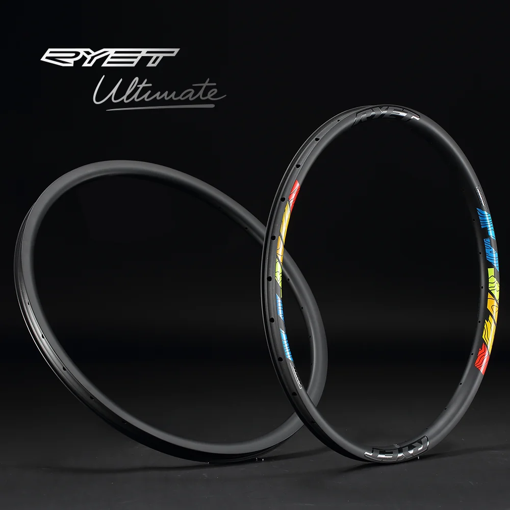 RYET обод для горного велосипеда 29er из углеродного волокна T1000 шириной 33 мм и высотой 29 мм с 28 спицами и асимметричным дизайном XC.