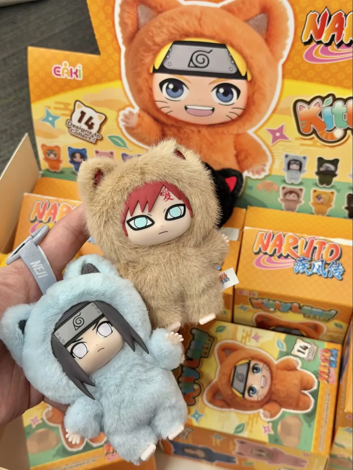 Фото Новая серия плюшевых игрушек Eaki Naruto V3 Kitten Land: Итачи, Саске, Обито — виниловые фигурки-сюрпризы в закрытой упаковке, подарок №4