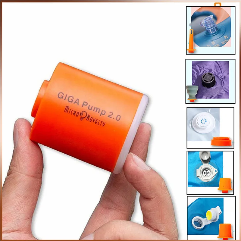

Portable Mini Air Pump GIGA Pump 2.0 For Camping Mattress Mat Electric Inflator Swimming Ring Vacuum Pump Outdoor Activity Tools
