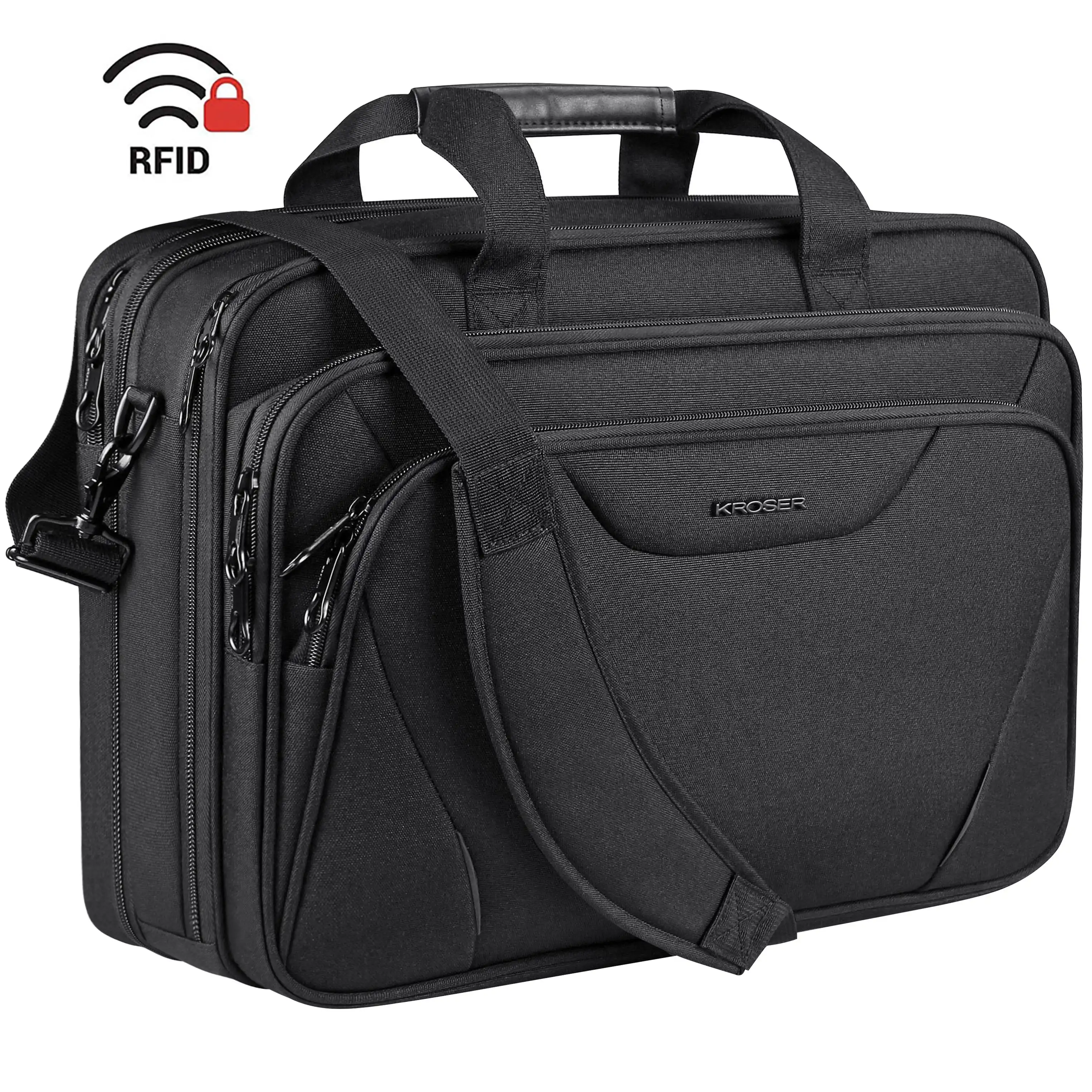 

18"Laptop Bag Laptop Briefcase Fits Up to 17.3 Inch Laptop Expandable Water-Repellent Shoulder Bag Laptop Messenger Bag Computer