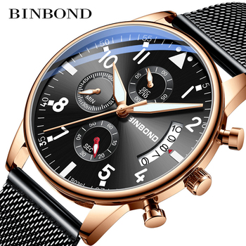 Fashion Sport Chronograph Mens Watches Top Brand Luxury Full Stainless Steel Quartz Watch Waterproof Clock Men Relogio Masculino-37261