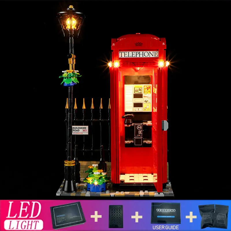 Аксессуары для рукоделия набор LEGO 21347 красный Лондонский телефонный ящик (только