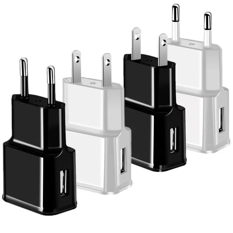 

500pcs/lot 1A Eu US AC Home Travel Wall Charger Portable Mini Power Adapters For Samsung s8 s10 htc lg Xiaomi Android phone