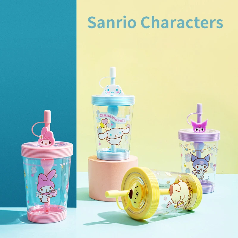 

Sanrio My Melody Kawaii соломенная чашка для воды аниме Kuromi Cinnamoroll Милая портативная Студенческая чашка для напитков офисная кофейная чашка подарок для девушки