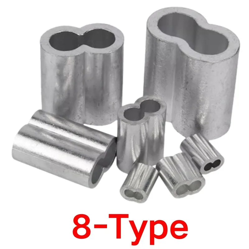 

Обжимной фиксированный рукав для троса, фиксирующий зажим, овальный круглый 8-тип, алюминиевый зажим, соединительный круг, фиксированная пряжка 0,5/0,8/1 ~ 16 мм