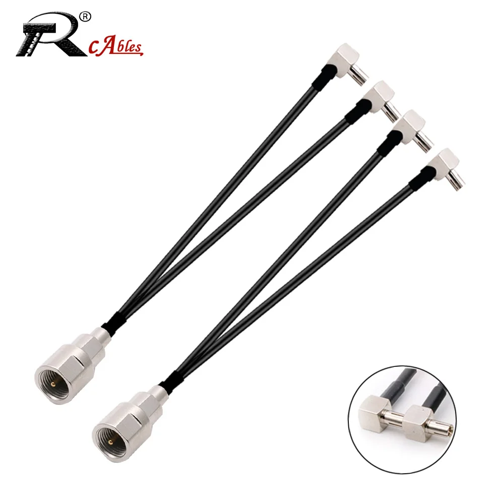 Коаксиальный радиочастотный кабель FME Male-2XTS9 CRC9 Male90 ° с разъемом RG174