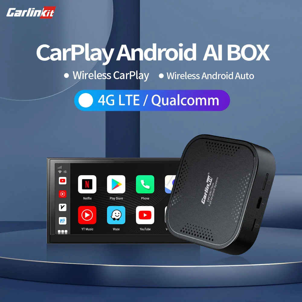 

Carlinkit Wireless Android Auto Wireless Carplay Android Ai Box Car Multimedia Player 4+64g Mirrorlink Let 4 Netflix Youtube Ios