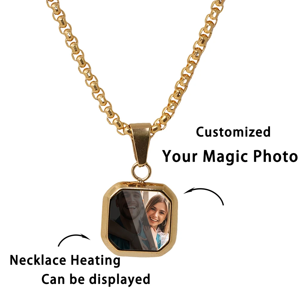Волшебное ожерелье с тепловой фотографией на заказ со скрытой картинкой