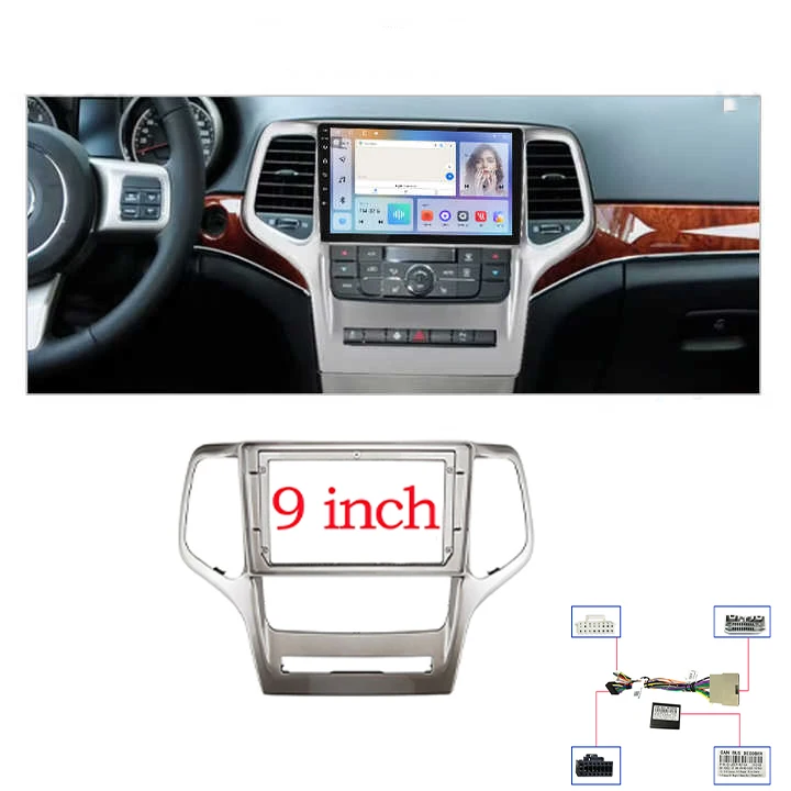 9-дюймовая Автомобильная рамка адаптер для Android стандартная панель комплект Jeep