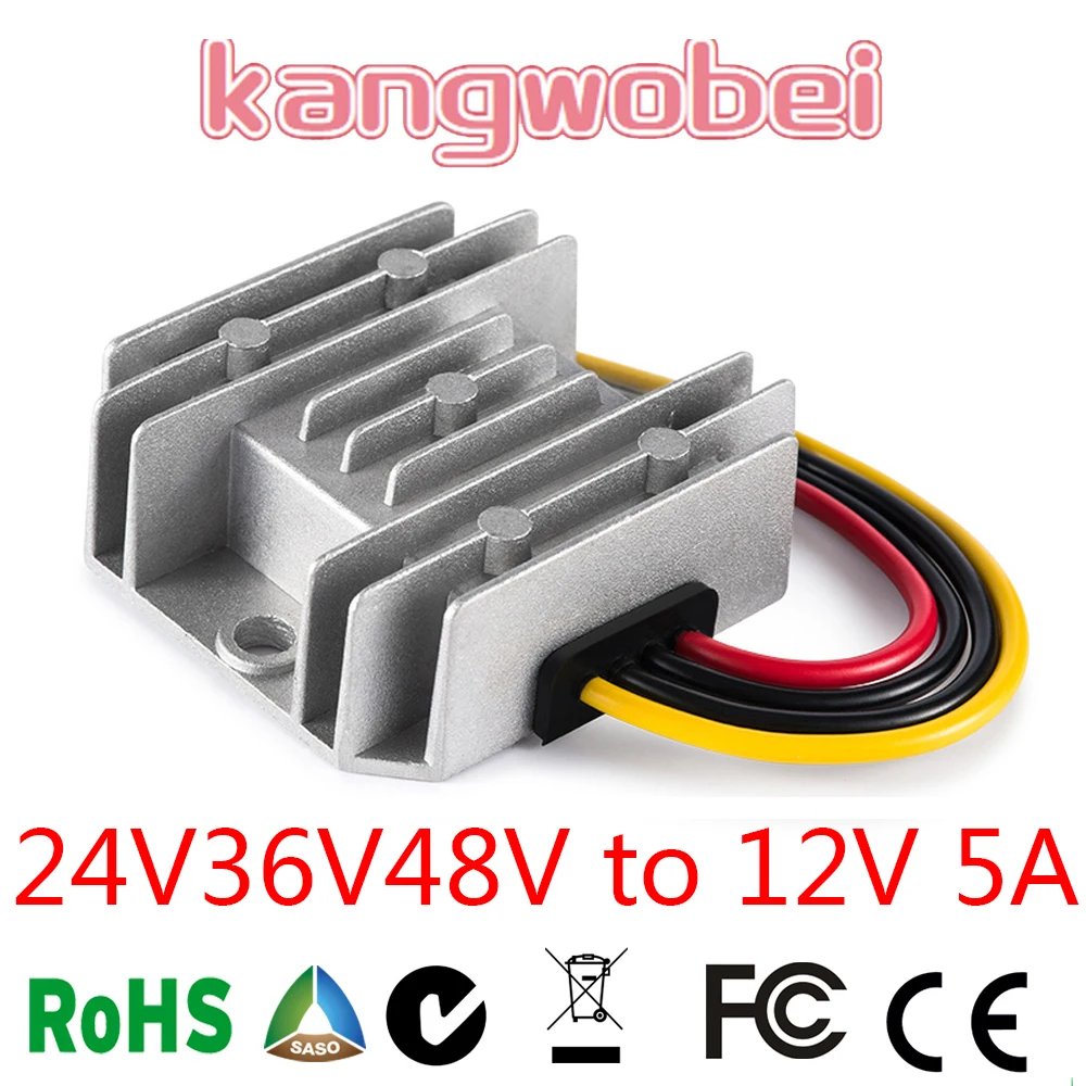 

24V 36V 48V to 12V 5A Regulator Car Step Down Reducer DC DC Converter Buck Converter Volt Reduce to 12 Volt 3Amps 5Amps