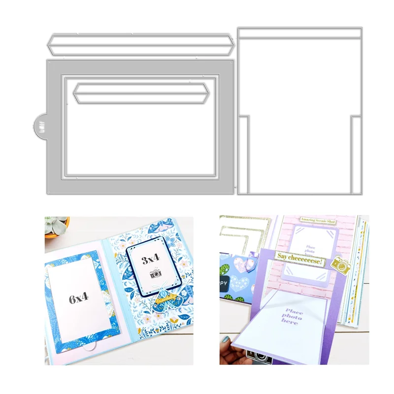 

New 3D DIY The Large Photo Frame Die Set Metal Cutting Dies for Scrapbooking Embossing Frame Card Craft Crafts