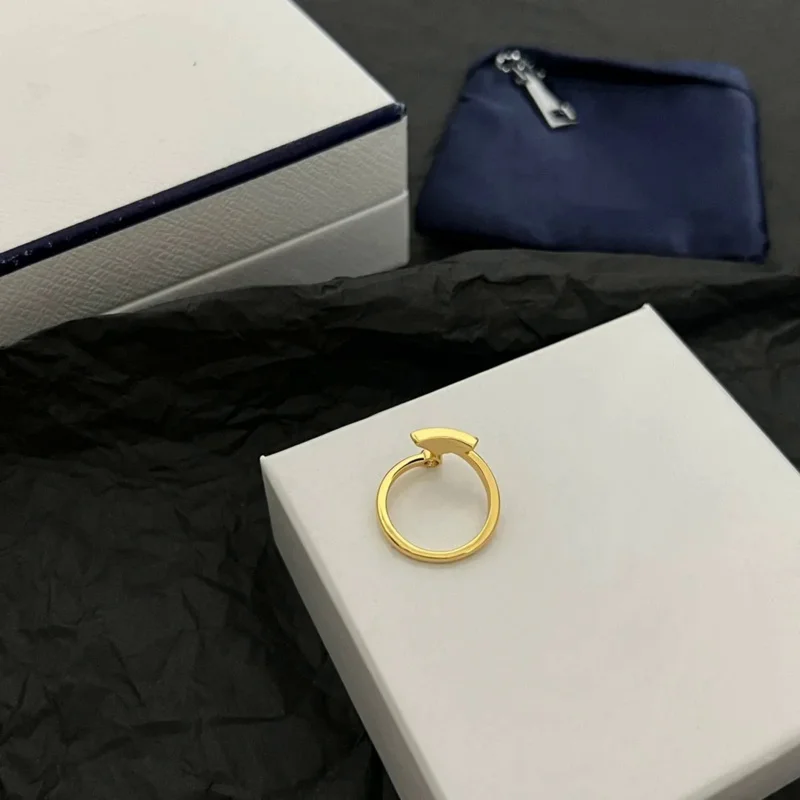 Бесплатная доставка новое металлическое открытое кольцо с геометрическим