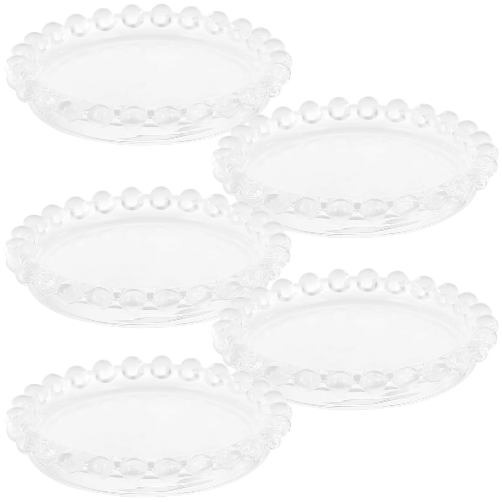

Candleholder Pillar Tray Holders Plate Plates Clear Jewelry Coaster Candlestick Round Stand Dish Decorative Crystal Vintage