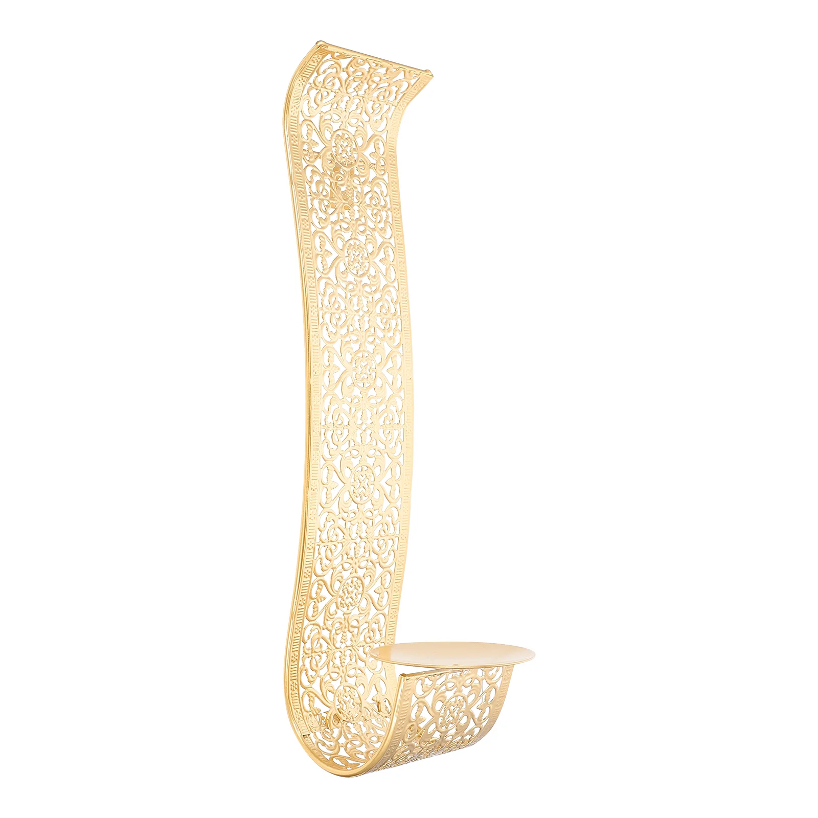 

Wall Holder Sconce Holders Decor Hanging Room Living Candlestick Sconces Mounted Stand Metal Tealight Pillar Farmhouse Iron Gold