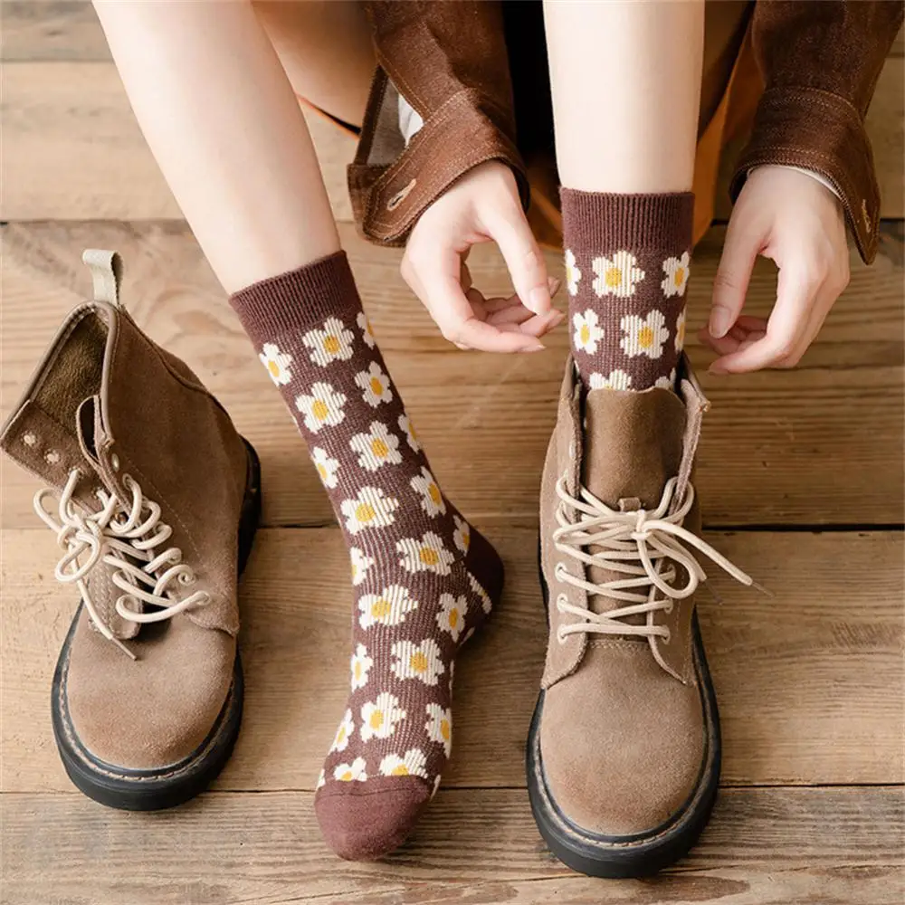 

Женские носки в стиле ретро, теплые женские носки средней длины, индивидуальные трендовые носки с ворсом, японские утепленные хлопковые теплые чулки