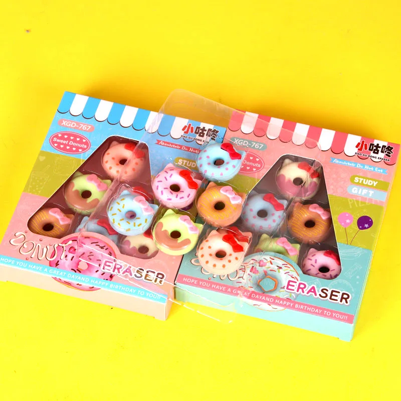 1 карточка ластик в виде пончика милые новые детские канцелярские товары подарки