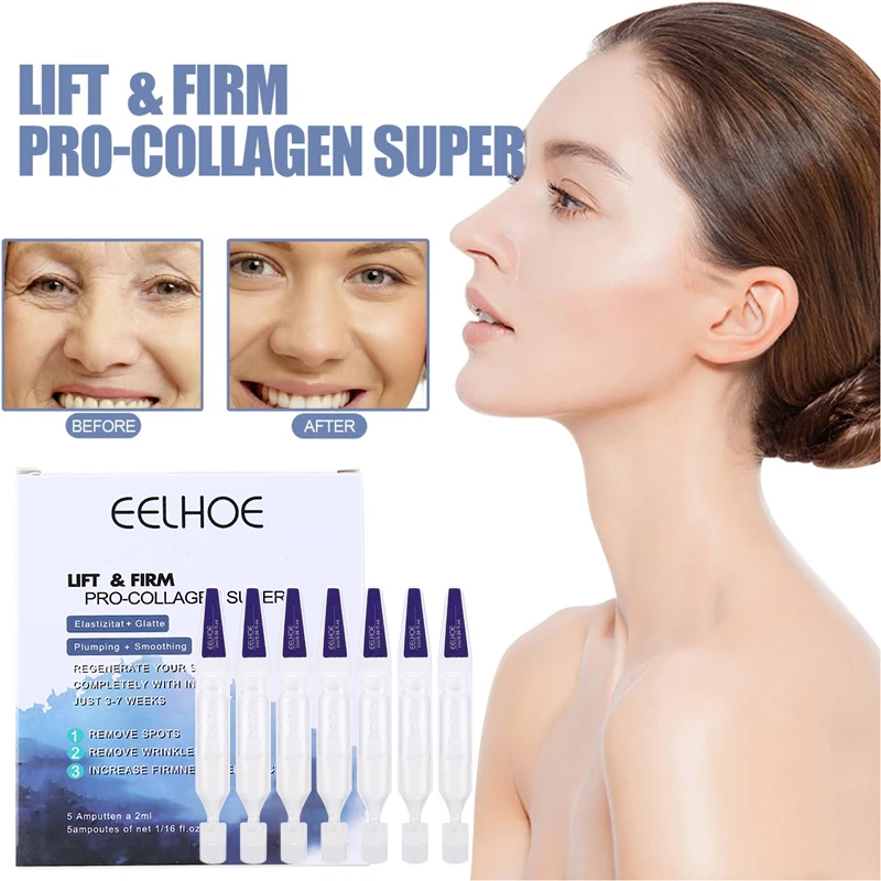

7 Pcs Lift Firm Pro-Collagen Super Ampoule Serum Whitening Moisturizing Reduce Fine Lines Wrinkles Shrink Pores Anti-Ance Beauty