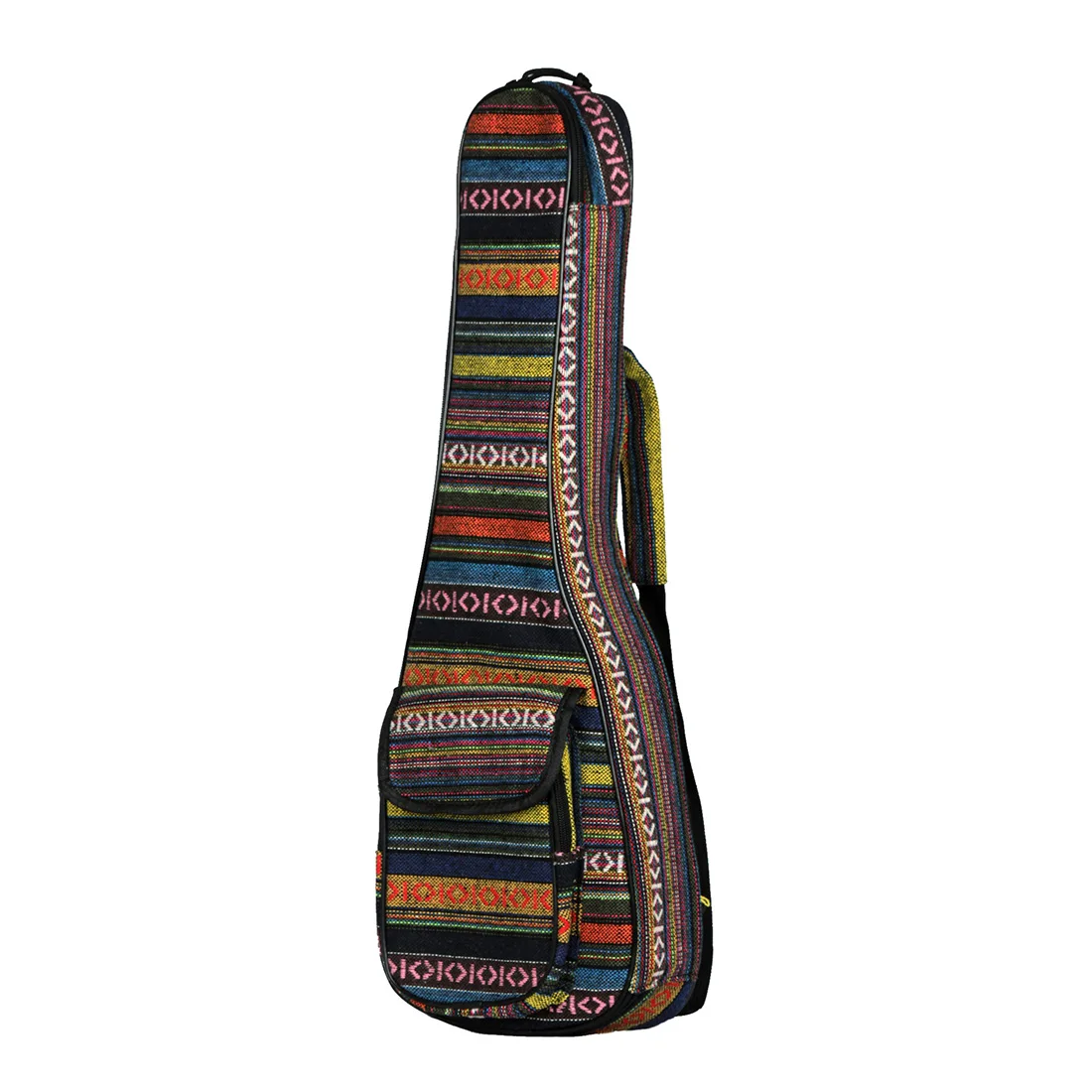 23 Inches Ukulele Bag Colorful Vertical Stripe Bag Thicken Cotton Cloth Little Guitar Strap Handbag Stringed Instrument Fittings enlarge