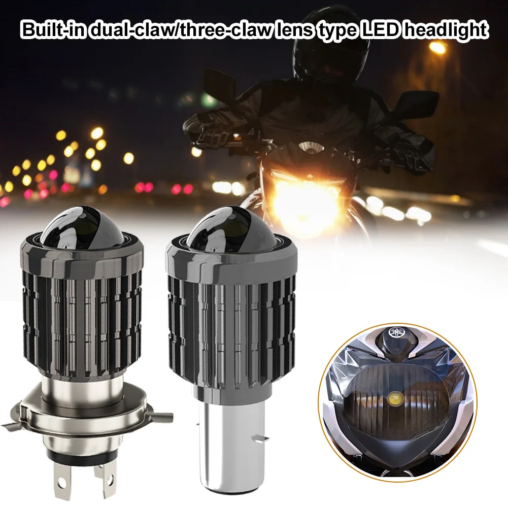 

High Quality 1000Lm LED Motorcycle Headlight Bulbs CSP Lens White Yellow LED Moto Lamp Scooter Accessories Fog Lights 12V
