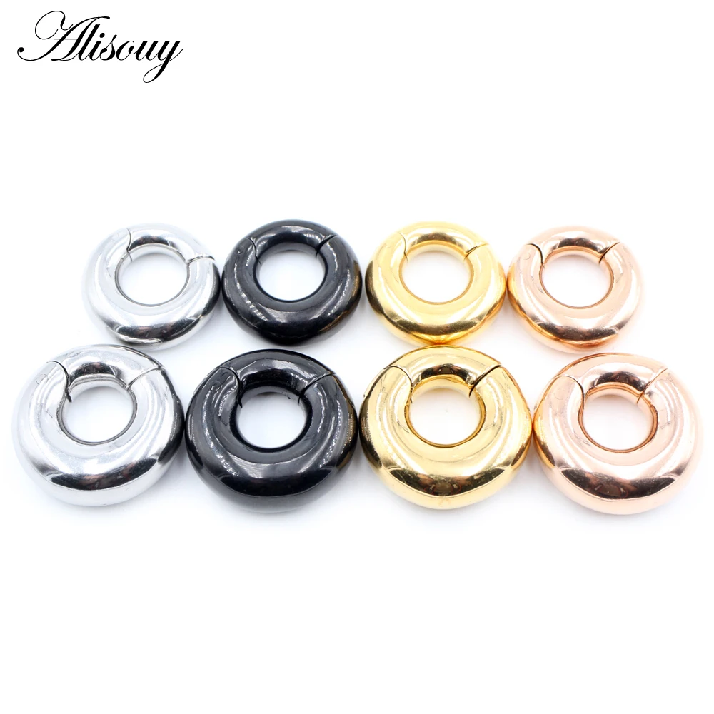 

Alisouy 1 PC 316L Stainless Steel New Ear-Heavy Ear Expansion Body Piercing Hot-Selling Auricle Glossy Ring Ear Expander
