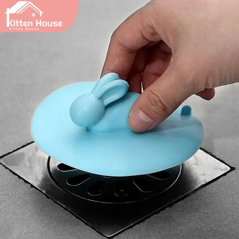 

Cartoon Rabbit Toilet Sealing Cover Sink Strainer Anti-clogging Sewer Deodorant Cover Floor Drain Deodorizer Sewer Drain