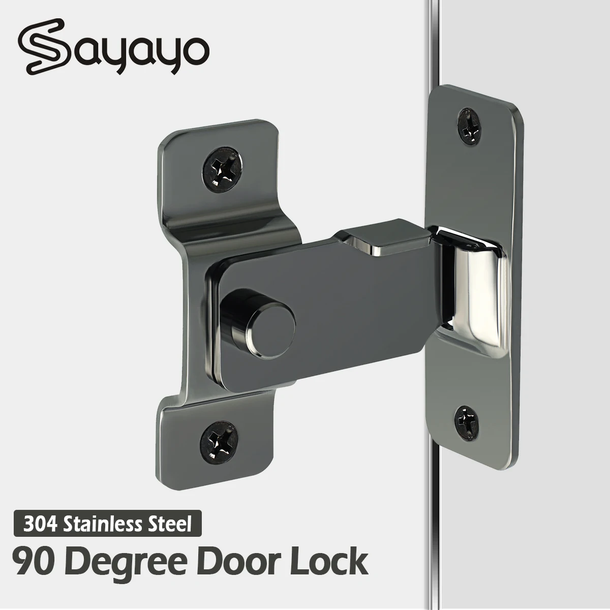 

1PC Right Angle Locking Latch Sliding Barn Door Lock Doors 304 Stainless Steel Windows Safety Security Home Anti-Theft Guard