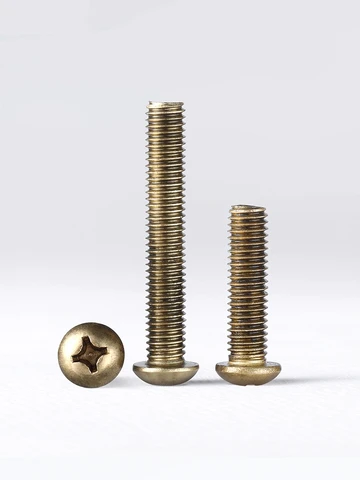 Латунные винты с круглой головкой M2 M2.5 M3 M4 M5 M6