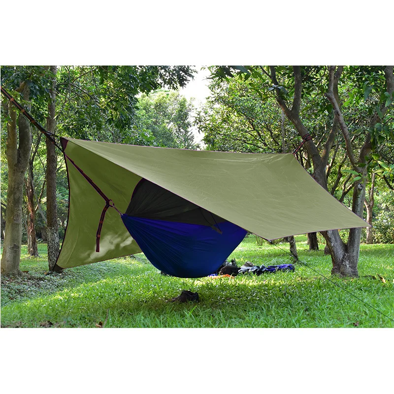 Lightweight Portable Camping Hammock and Tent Rainproof Canopy Waterproof Mosquito Net Hammock Canopy Nylon Hammock
