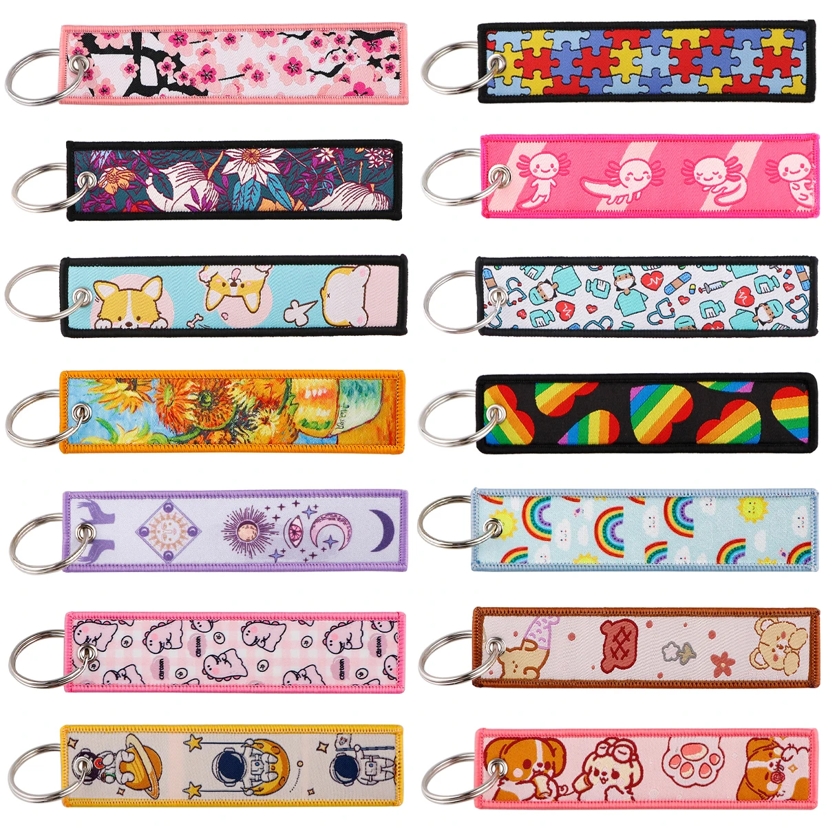 

1 шт., брелок для ключей с вышивкой