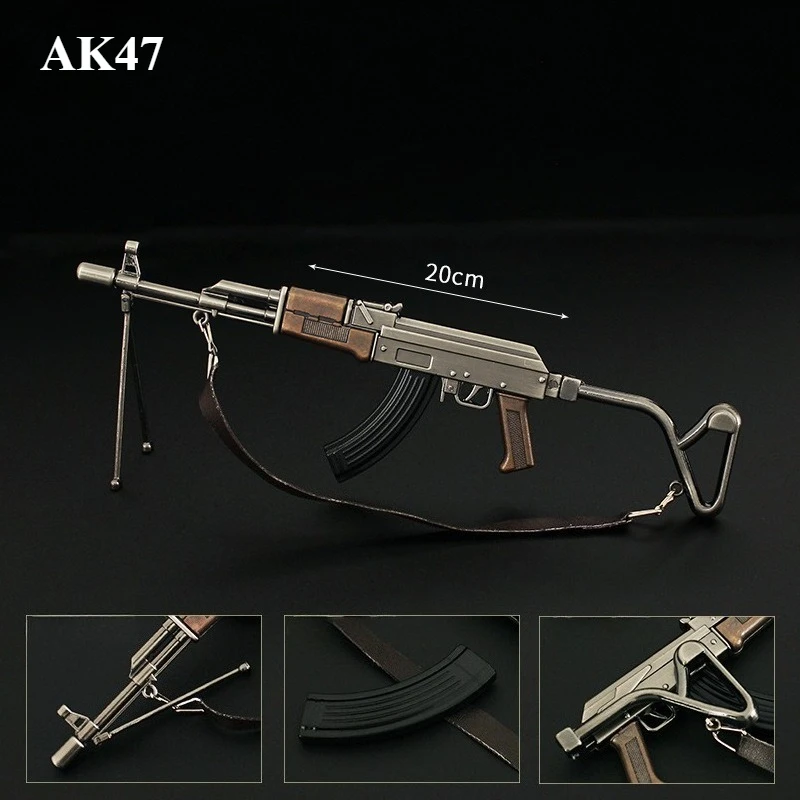 Фото Новая складная модель винтовки AK47, 20 см, съемная модель из сплава, украшения для дома, аксессуары, подарки для мужчин №1