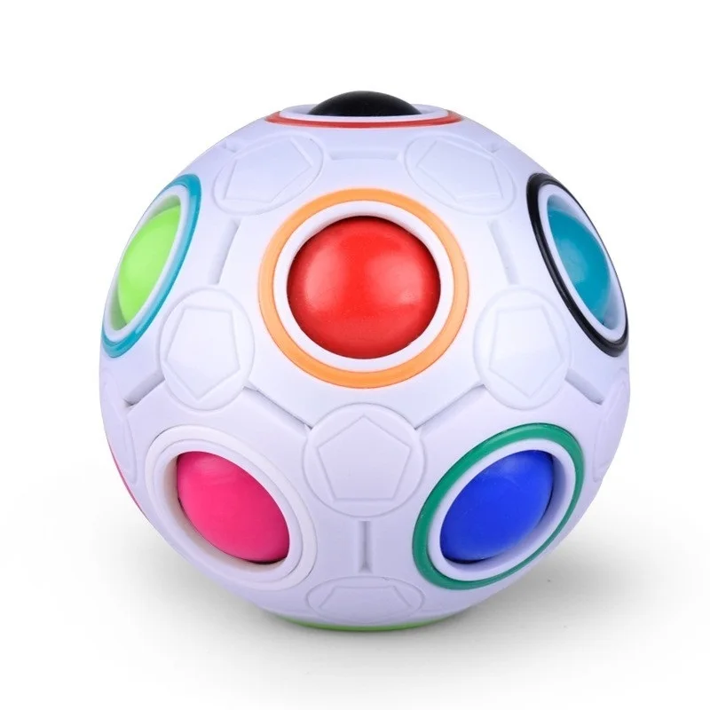 

Creative Magic Cube Ball Antistress Rainbow Football Puzzle Kids Toys for Children Stress Reliever Toy JY70