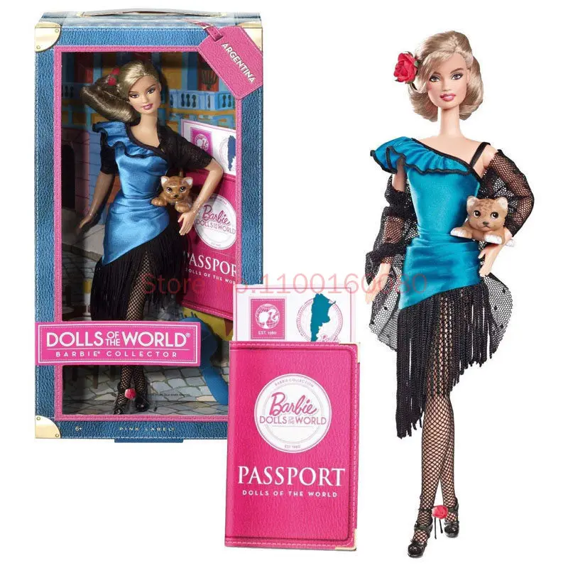 Фото Кукла Mattel Barbie Argentina Dolls Of The World, подлинная, лимитированная серия, коллекционный подарок для взрослых коллекционеров, изысканный подарок №1
