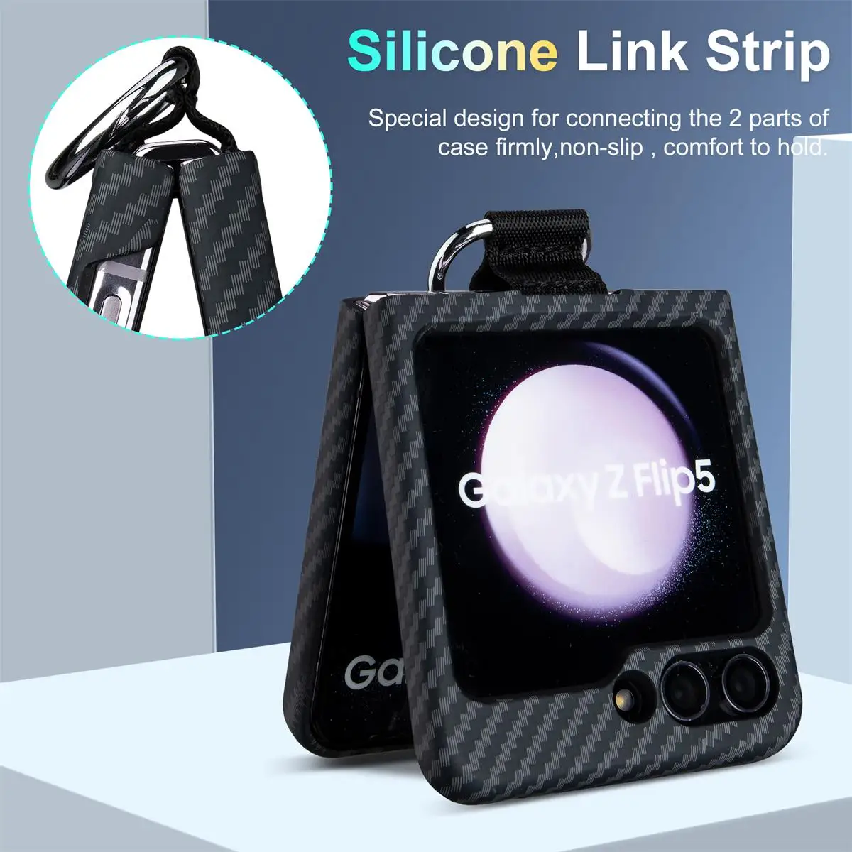 Ультратонкий приятный для кожи чехол с матовым кольцом Samsung Galaxy Z Flip 6 5 4 3 складной