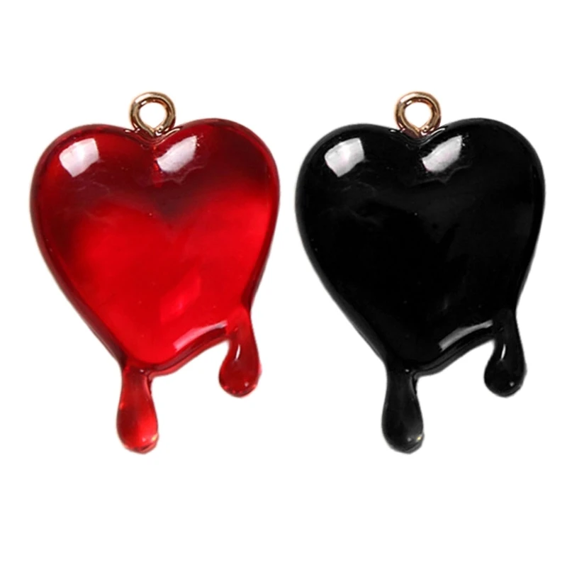 

Summer Acrylic Love Drop Blood Hang Tags New Year Jewelry Making Tassels Sweet Pendants for Bracelet Keychain Crafts E0BE