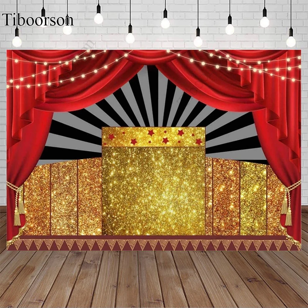 Фотофон с красными занавесками для дня рождения | Электроника