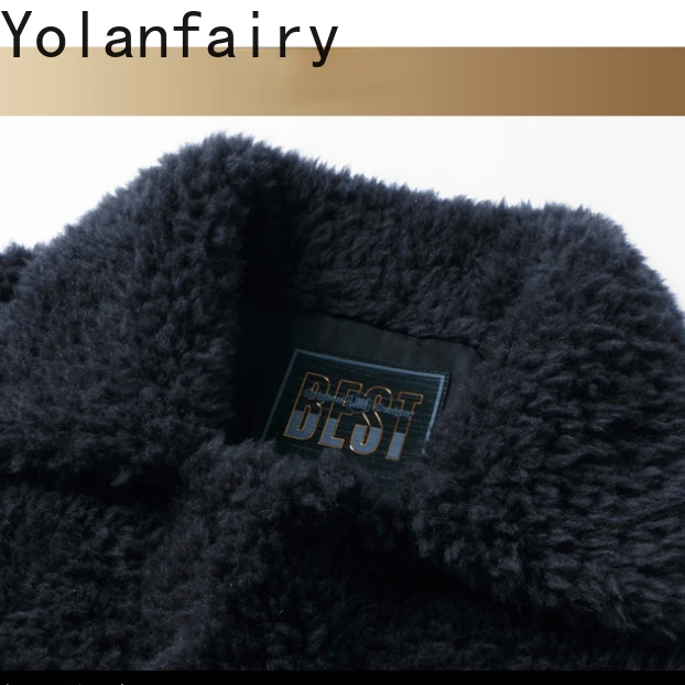 YOLANFARIY мужская дубленка теплая шерстяная куртка мужские короткие стильные шубы