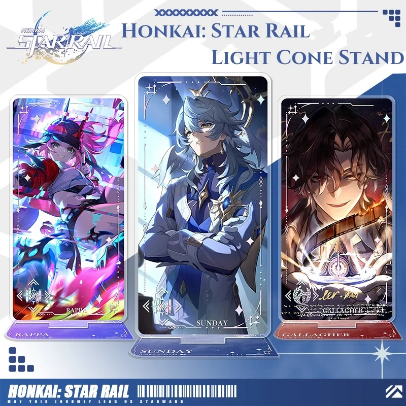 Фото Новый Honkai: Star Rail Light Cone Большая подставка Herta Aglaea Fugue Sunday Мультфильм Аниме Акриловый настольный орнамент Игра Ctue Подарок №2