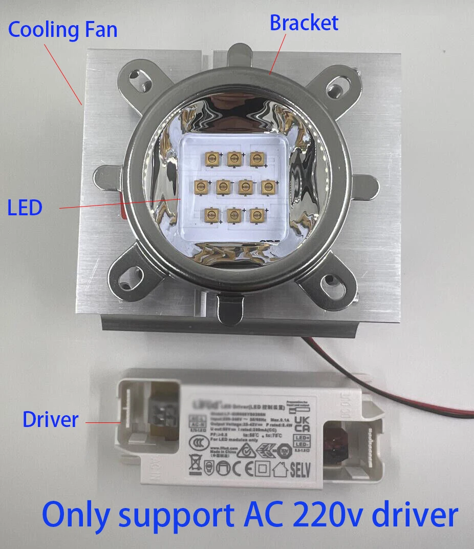 Фото Высокая мощность DIY UVC/UVB лампа 254 нм 270 нм 280 нм 290 нм 310 нм УФ-свет стерилизация и дезинфекция светодиодный модуль №4