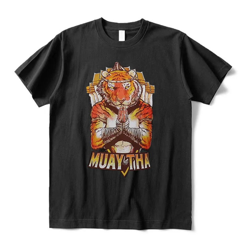 

Summer Men T Shirt MMA Fight Movement Tiger Print T-Shirt UFC Combat Sport Vintage Oversized Tee Streetwear Free Shipping