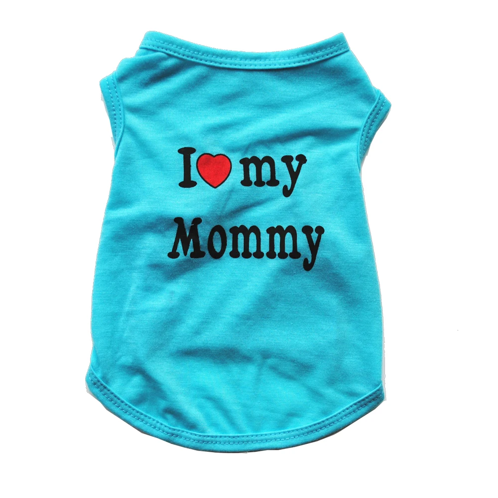 

Pet Supplies Dog Cat Clothes For Summer Spring Easy Pullover Pet Vest With Printed "I Love My Mommy And Daddy Vest Supplies