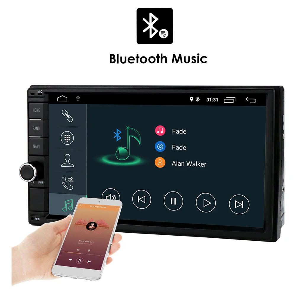 $140.99 Android 10 7 Inch 2Din Universal Car Radio GPS Multimedia Head Unit Player for VW Nissan Kia Car Audio Stereo 2G+32G DSP IPS RDS